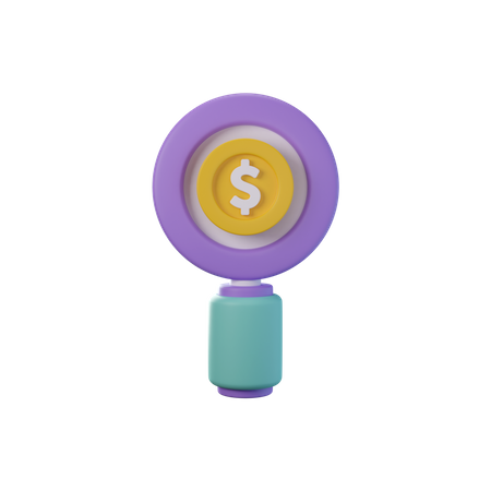 Search Money  3D Icon