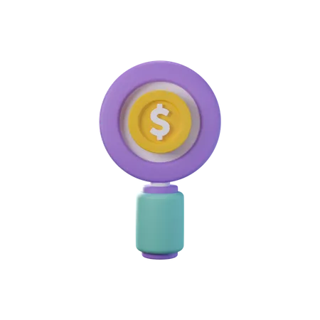 Search Money  3D Icon