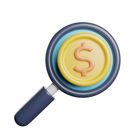 Search Money  3D Icon