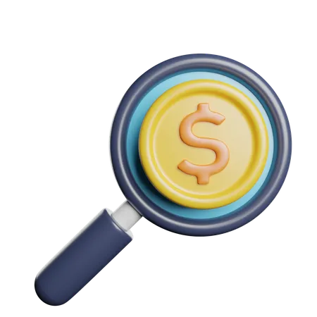 Search Money  3D Icon