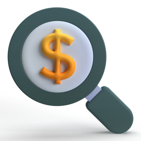 Search Money  3D Icon