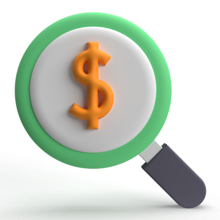 Search Money  3D Icon