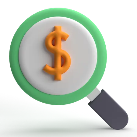 Search Money  3D Icon