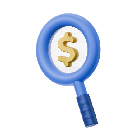 Search Money  3D Icon