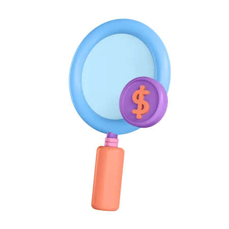 Search Money  3D Illustration