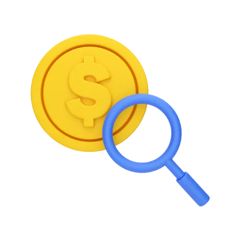 Search Money  3D Illustration