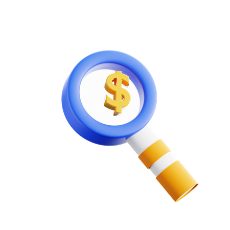 Search Money  3D Icon