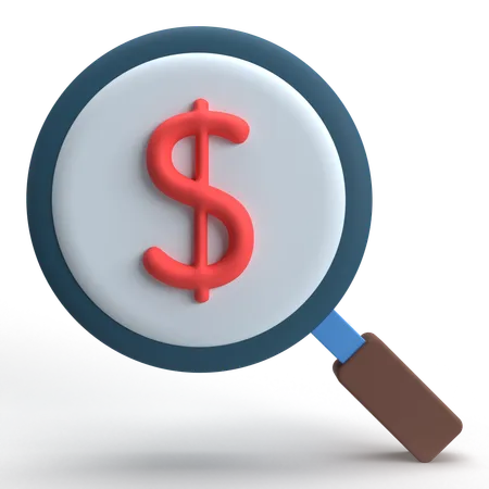 Search Money  3D Icon
