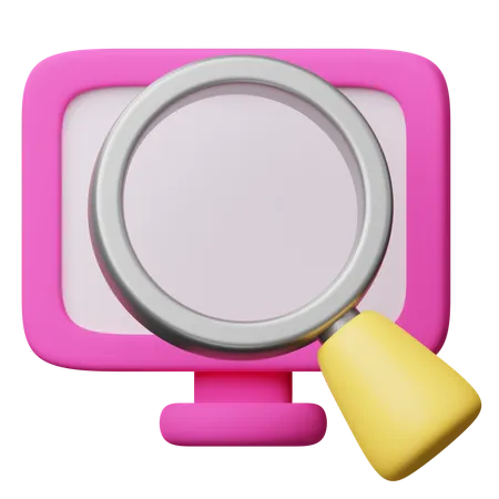 Search Monitor  3D Icon