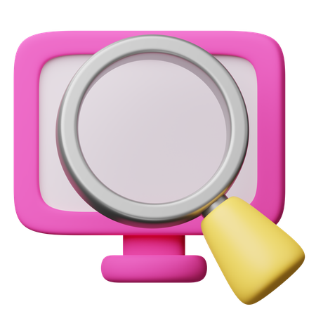 Search Monitor  3D Icon