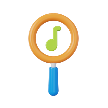 Search Music  3D Icon
