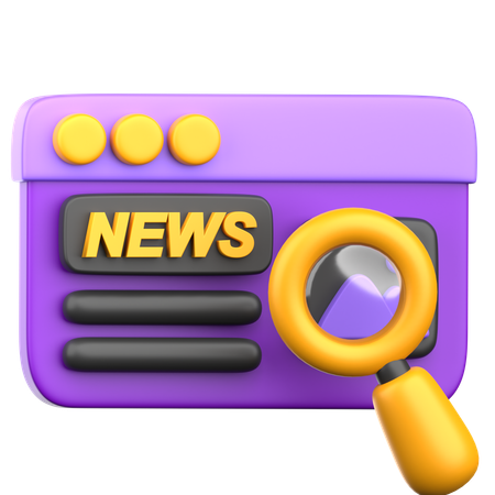 Search News  3D Icon