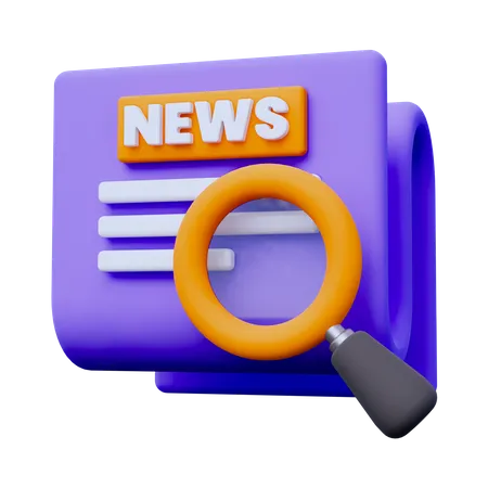 Search News  3D Icon