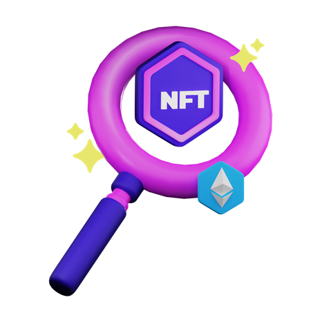 Search NFT 3D Illustration