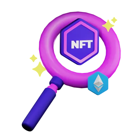Search NFT  3D Illustration