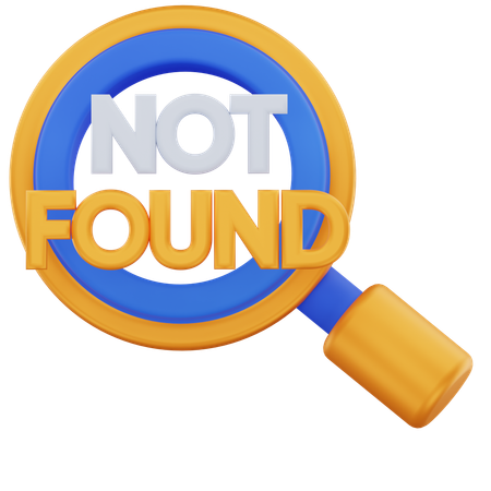 Search Not Found  3D Icon