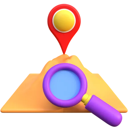 Search Of Land  3D Icon