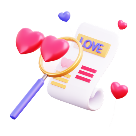 Search of love 3D Illustration