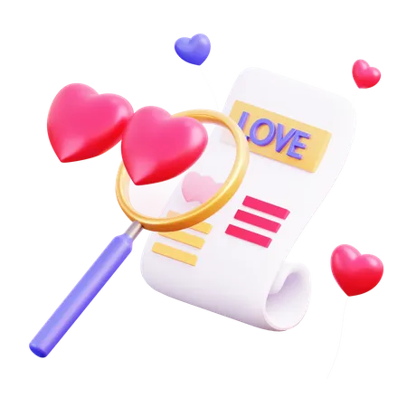 Search of love 3D Illustration