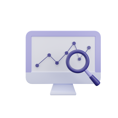 Search Online Analysis  3D Icon