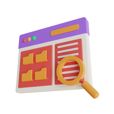 Search Online File  3D Icon