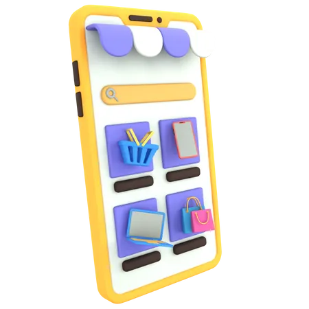 Search Online Shop  3D Icon