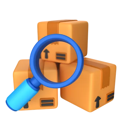 Search Package  3D Icon