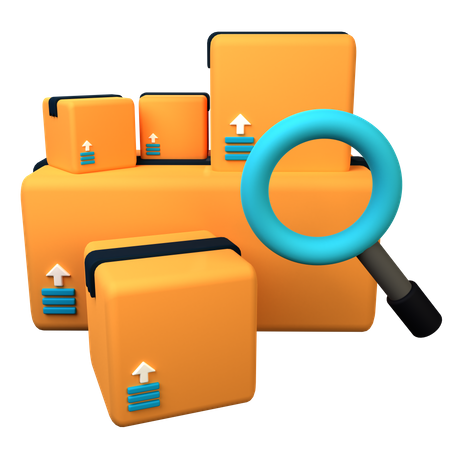 Search Package  3D Icon