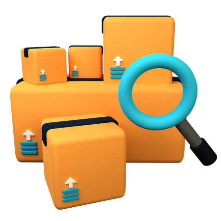 Search Package  3D Icon