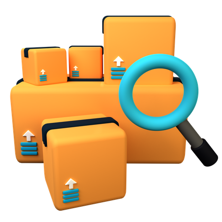Search Package  3D Icon