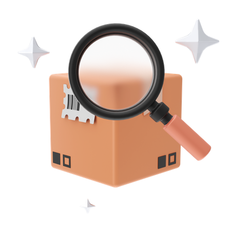Search Package 3D Icon