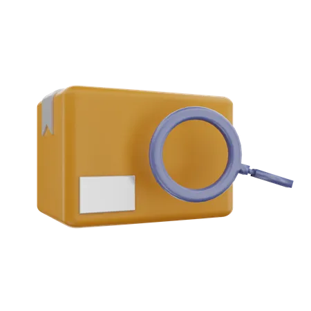 3 D Render Search Package Illustration 3D Icon