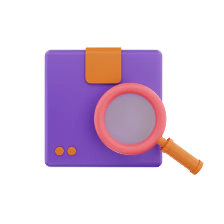 3 D Render Search Package Illustration 3D Icon