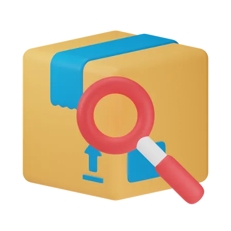 Search Package 3 D Delivery Service 3D Icon