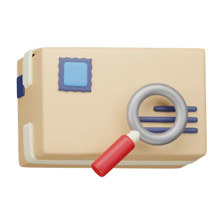 Search Parcel  3D Icon