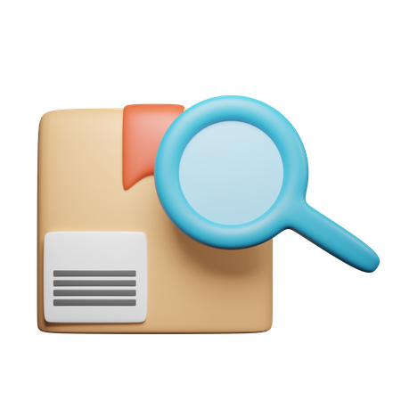 Search Parcel  3D Icon