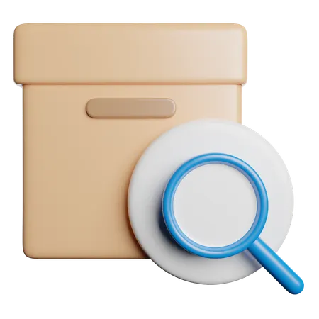 Search Parcel  3D Icon
