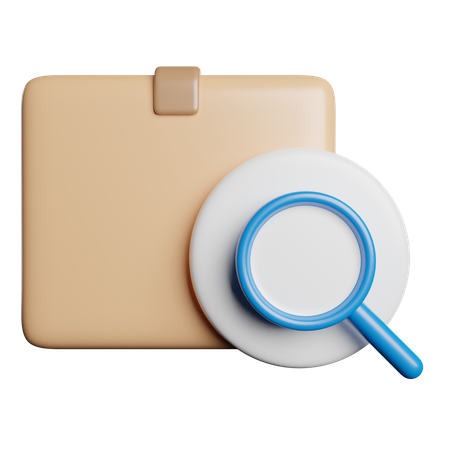 Search Parcel  3D Icon