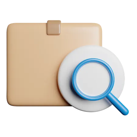 Search Parcel  3D Icon