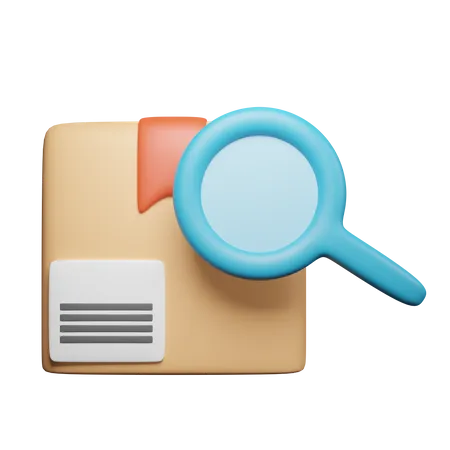 Search Parcel  3D Icon