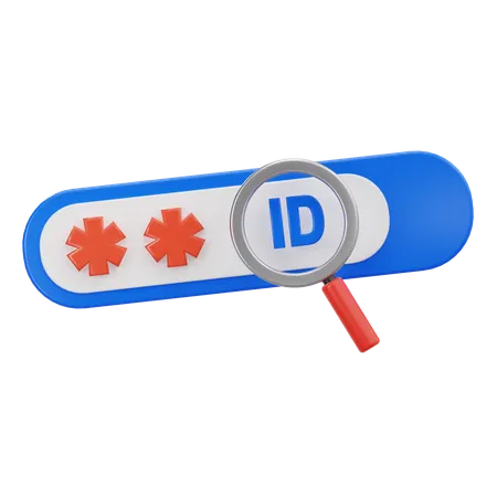 Search Password  3D Icon