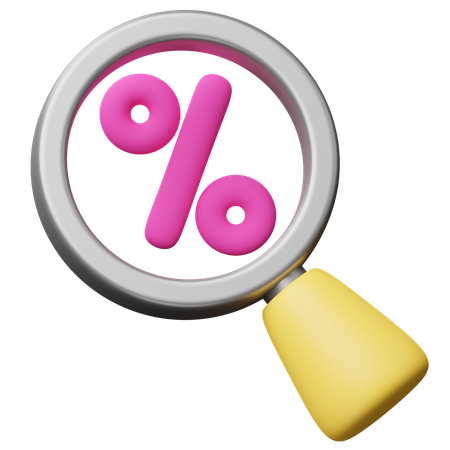 Search Percent  3D Icon