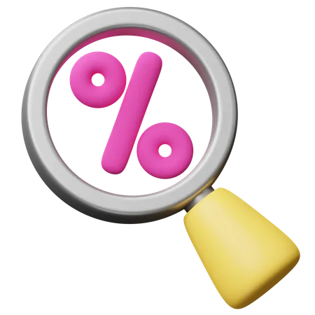 Search Percent  3D Icon