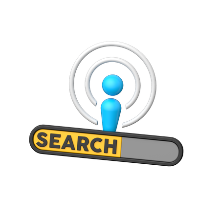 Search Podcast  3D Icon