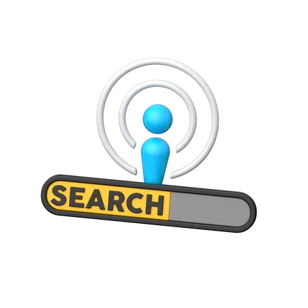 Search Podcast  3D Icon