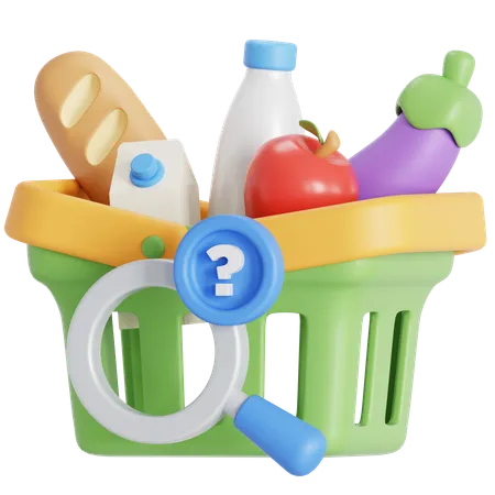 Search Grocery Product 3D Icon