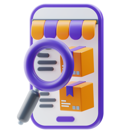 Search Product 3D Icon