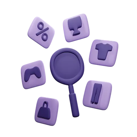 Search Product On E Commerce 3D Icon