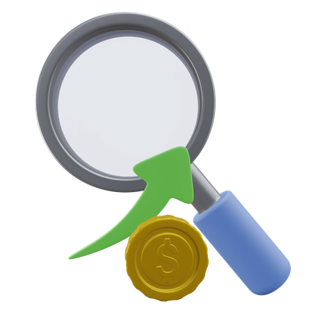 Search Profit  3D Icon