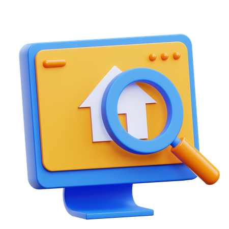 Search Property Online  3D Icon